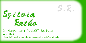 szilvia ratko business card